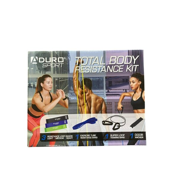NEW ADURO SPORT Kit Total Body Resistance Bands, Super loop, Door Anchor - Picture 1 of 4